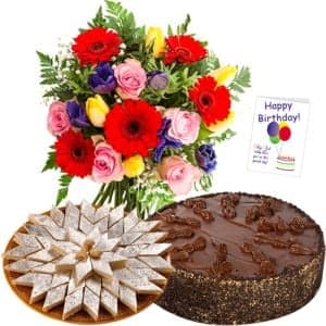 Mix Flowers with Cake n Sweets